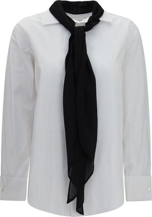 sacai White Polyester Dress Womens Shirt