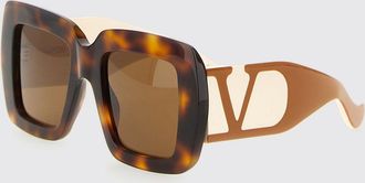 Valentino Garavani VLogo Butterfly Sunglasses in Tortoiseshell Acetate