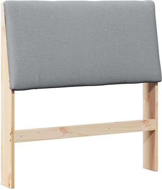 vidaXL Upholstered Headboard Light Grey 90 cm Solid Pine Wood vidaXL