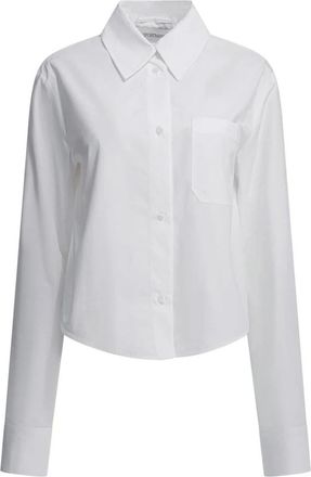 Sportmax Ceppo Pliss&eacute; Poplin Shirt - Dames - Overhemden - Wit - M - Katoen - Overhemden