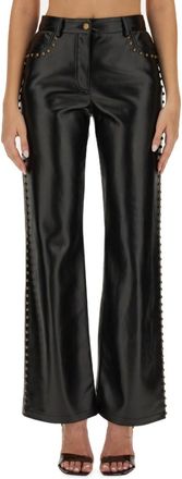 Moschino Black Regular Flat Front Pants