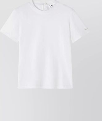 Lanvin sleeve tie back round neck top