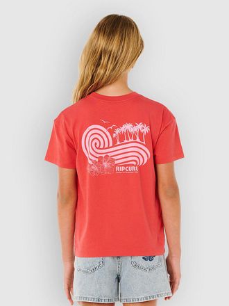 Rip Curl Ocean Break Relaxed Kids T-Shirt rosso