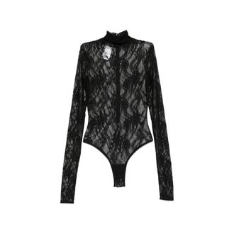 Andamane Ziggy Lace-patterned High-neck Bodysuit