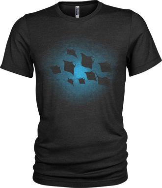 Generic New Giant Manta Ray Night Shoal Scuba Diving Screen Printed T-Shirt - Mens T-Shirt (XXX Large) Black