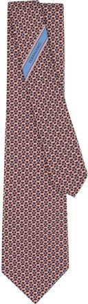 Ferragamo Multicolor Gancini Geometric Pattern Tie