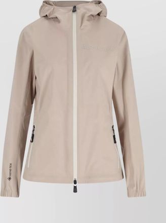 Moncler casual waterproof hooded jacket with zip pockets