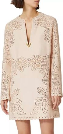 Valentino Garavani Valentino Beige Floral Cover Up Dress Size M