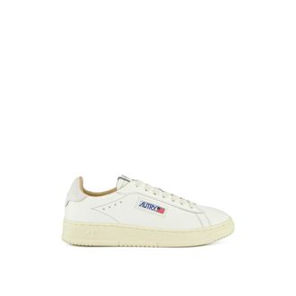 Autry Lage leren sneakers met su&egrave;de inzetstuk - Dames - Sneakers - Wit - 38 EU - Su&egrave;de - Schoenen