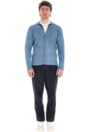 Drumohr Long Sleeve Brushed Denim Shirt