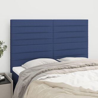 vidaXL Cabeceros 4 Unidades Tela Azul 72x5x78/88 Cm Vidaxl