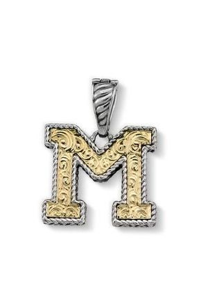 Samuel B. Two-Tone Initial Pendant in Silver/gold M at Nordstrom Rack