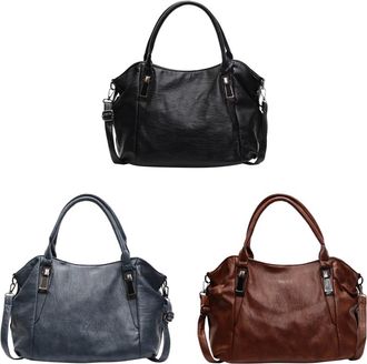 Generic Kexpery PU Leather Shoulder Bag Large Tote Hobo Elegant High Handle Womens Bag Fashion Travel Work Daily Use