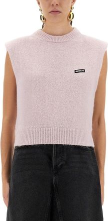 Rotate Short Vest Shirt With Logo-Donna