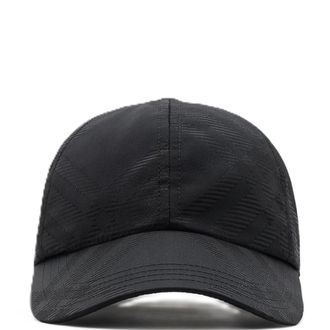 Burberry Check-Print Nylon Blend Baseball Cap, Size Small