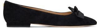 Ralph Lauren LONDYN BOW-TRIM SUEDE BALLET FLAT