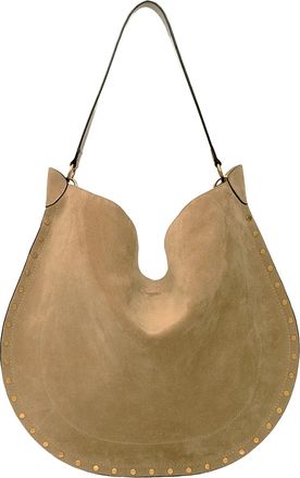 Isabel Marant Taupe Oskan Hobo Suede Handbag