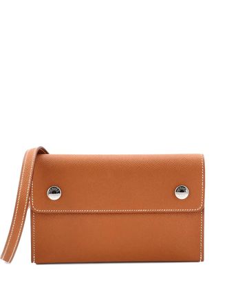 Hermès Hermesnap Wallet Bag Epsom crossbody bag - women - Calf Leather/Leather - One Size - Brown