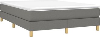vidaXL Cama Sin Colch&oacute;n Tela Gris Oscuro 140x190 Cm Vidaxl