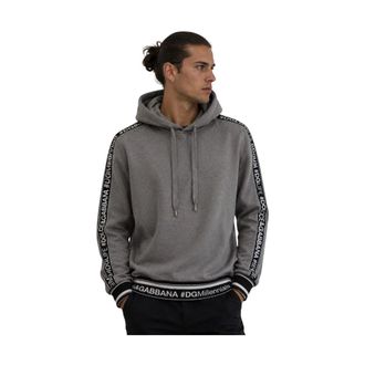 Dolce & Gabbana Hoodies, male, Gray, Size: XS Hoodies