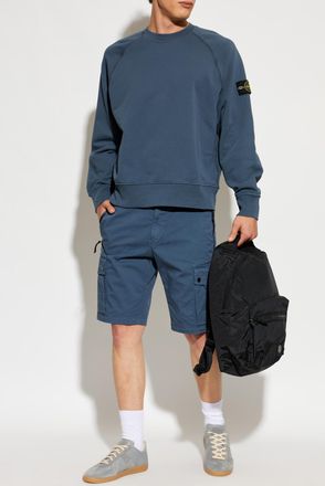 Stone Island Sweatshirt With Logo Patch, Mens, Blue