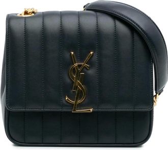 Saint Laurent Pre-owned Shoulder Bags, female, Blue, Size: ONE SIZE Pre-owned Shoulder Bag