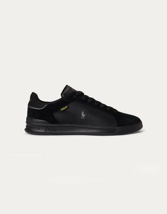 Polo Ralph Lauren Mens Polo Ralph Lauren HRT CT UTILY Mens Court Trainers Black/Black - Size: 12