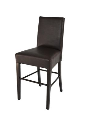 Tommychairs Tommychairs Taburete Bajo Luisa En Haya, Asiento Polipiel Marr&oacute;n