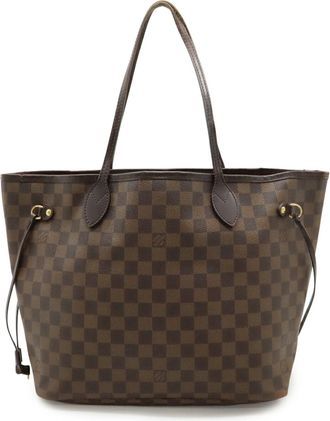 Louis Vuitton Brown Damier Canvas Pvc Damier Canvas Coated Canvas Leather Shoulder Bag Tote Bag (Pre-Owned)