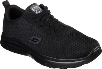 Skechers Mens Flex Advantage Bendon Slip Resistance Trainers - Black - Size UK 5.5