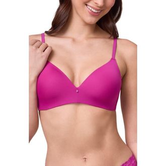 Montelle Intimates Wireless Convertible T-Shirt Bra in Passion Fruit at Nordstrom, Size 36C