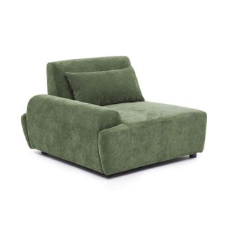 Oviala Sill&oacute;n derecho para sof&aacute; modular respaldo ajustable de 109 cm verde