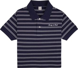 Sporty & Rich Signature Logo Polo - Dames - Polos - Blauw - S - Tops