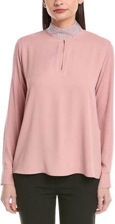 Joseph Ribkoff Beaded Stand Collar Top