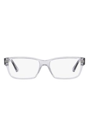 Prada 54mm Square Optical Glasses in Shiny Gunmet at Nordstrom