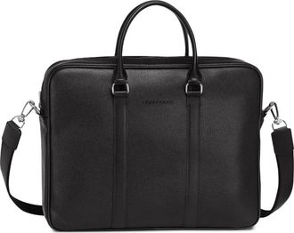 Longchamp Le Foulonne laptop bag - men - Calf Leather - OS - Black