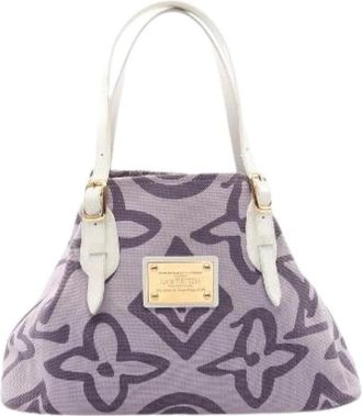 Louis Vuitton Pre-owned Handbags, female, Purple, Size: ONE SIZE Pre-owned Tahitienne PM Canvas Tote Bag