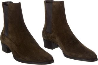 Saint Laurent Wyatt 40 Suede Chelsea Boot (Authentic Pre-Loved)