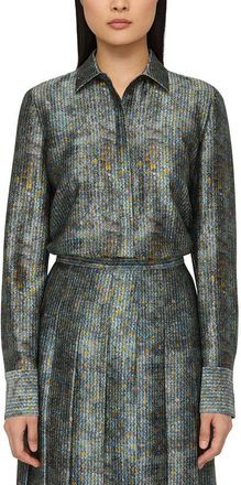 Lafayette 148 New York Scottie Silk-Blend Blouse