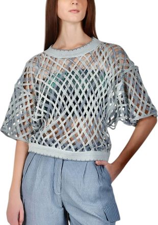 Conditions Apply Crosserio Crop Sweater In Soft Sky