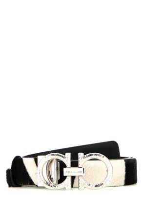 Ferragamo Black Logo Buckle Reversible Belt