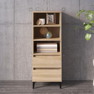 vidaXL Furniture Limited - Aparador Alto Madera Contrachapada Roble