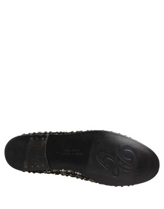 Dolce & Gabbana Leather Logo Loafer - Silver