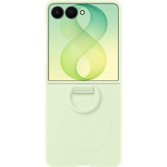 Samsung Silicio Back Cover Con Anillo Verde Magn&eacute;tico Samsung Galaxy Z Flip 8