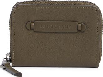 Longchamp LC3D Zip Card Case in Khaki at Nordstrom Rack