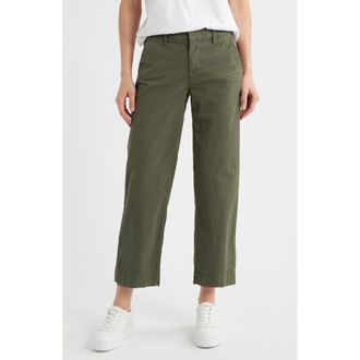 Frank & Eileen Westport The Italian Ankle Wide Leg Pants in Army at Nordstrom Rack, Size 8