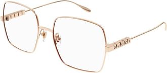 Gucci Demo Square Ladies Eyeglasses GG1434O 002 55