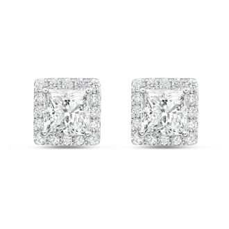Diana M. Jewels 14KT WHITE GOLD LAB GROWN FASHION EARRINGS WEIGHING 10.00 CTS TW