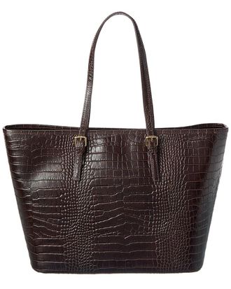 Persaman New York Penny Croc-Embossed Leather Tote