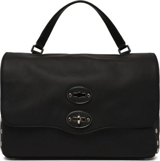 Zanellato Postina S Tas - Dames - Handtassen - Zwart - ONE Size - Leer - Tassen